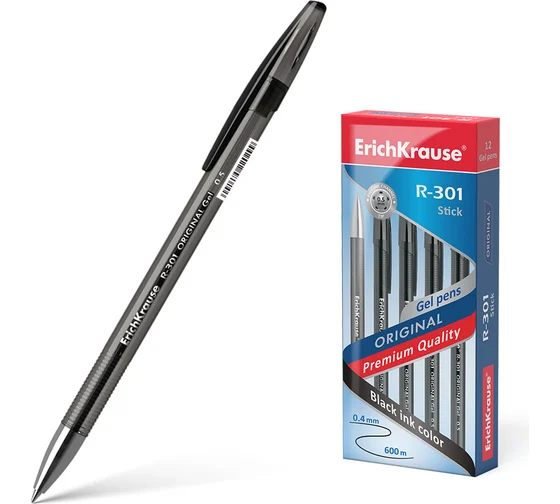 Ручка гел. черная 0,5мм "R-301 Original Gel" 42721