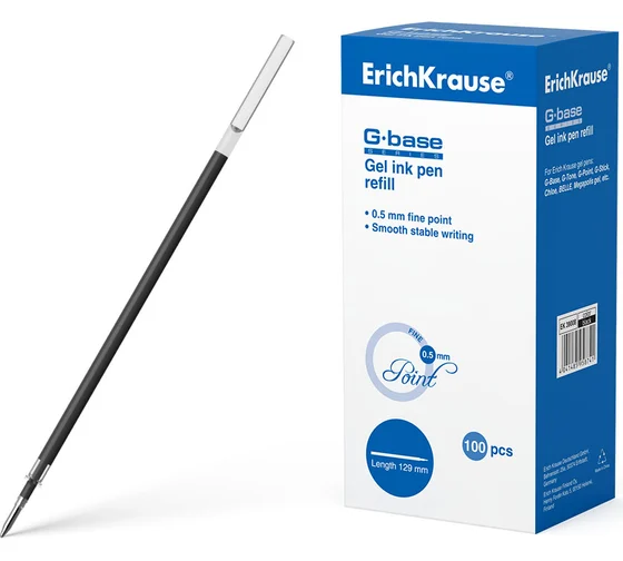 Стержень гел. черный 0,5мм, 129мм "G-Base"  ЕК 39008
