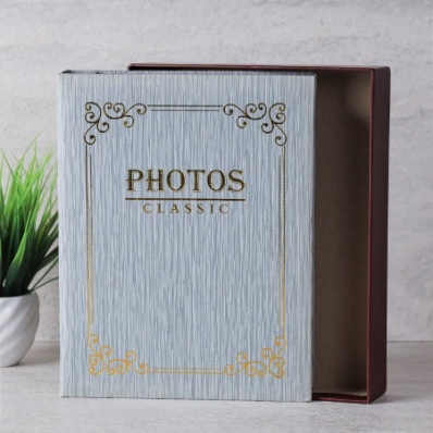 Фотоальбом 200 фото 10х15 / 4622 /уп 36/ (Серый)