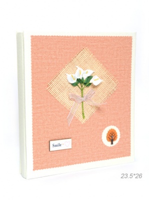 Фотоальбом магнитный 20 листов / 9287 /уп 24/ (Розовый)