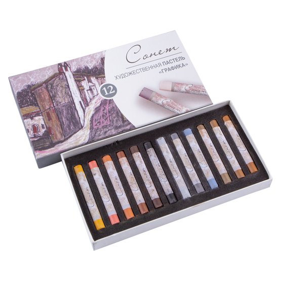 Пастель сухая художественная "Графика" "Сонет", 12 цветов