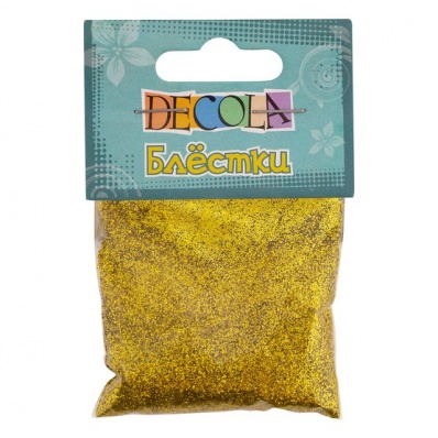 Блестки декоративные Декола, золото майя, 0,1 мм, 20гр