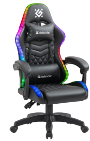 Кресло DEFENDER  Core RGB подсветка,класс 4, черный