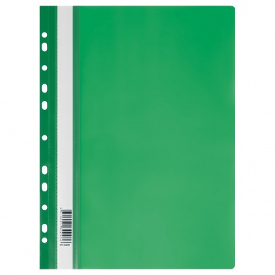 Папка-скоросш. А4 с перфорац. зеленая  ММ-32256