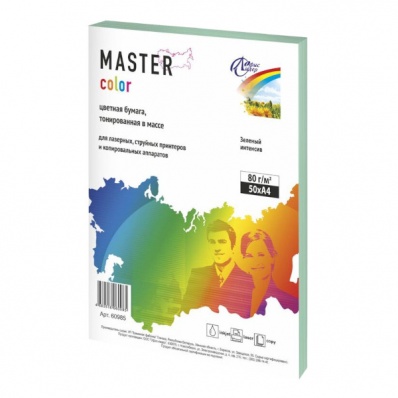 Бумага офис. цв. М/С 50л 80г А4 зеленый интенсив 60985