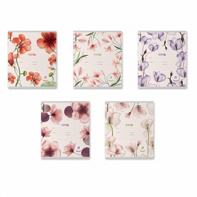 Тетрадь 24л. лин. "Мистические цветы" 60583