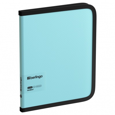 Папка на молнии А5+ Berlingo "Instinct", 600мкм, аквамарин   ZF5_A5510
