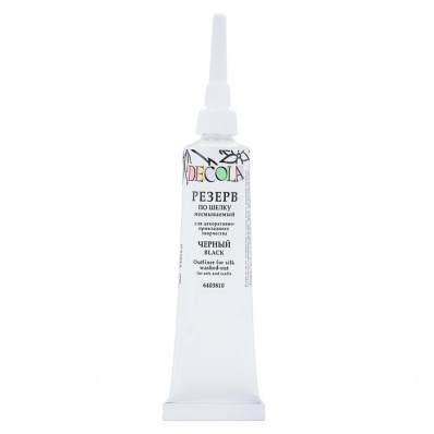 Резерв по шелку несмываемый черный Dekola, 18мл  6403810