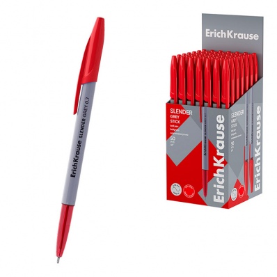 Ручка шар. красная 0,7мм "Slender Stick Grey"  ЕК63085