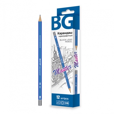 Карандаш ч/г НВ "Master" BG, шестигранный      KR 4631