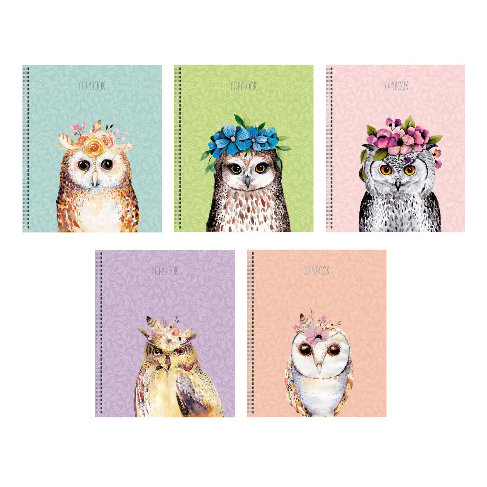 Тетрадь 80л. кл. "Нарядная сова" на спирали  ТСФ807719