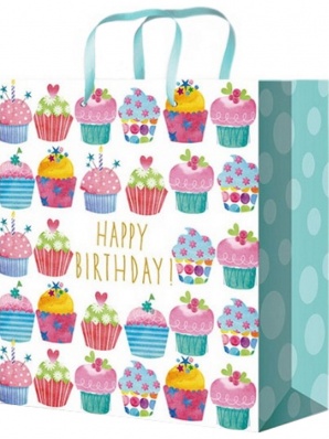 Пакет подарочный 26*32см "Кексики" глянцевый  ППК-4479