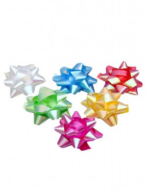 Бант-звезда 5*5см "Перламутр", ассорти  БЛ-9836