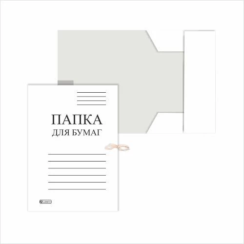 Папка на завязках 280г/30мм картон мелован. LAMARK 28028-Т