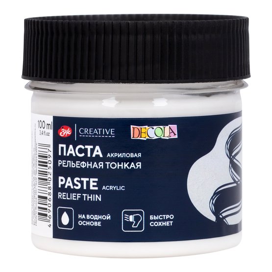Паста акриловая рельефная тонкая "Декола" 100мл