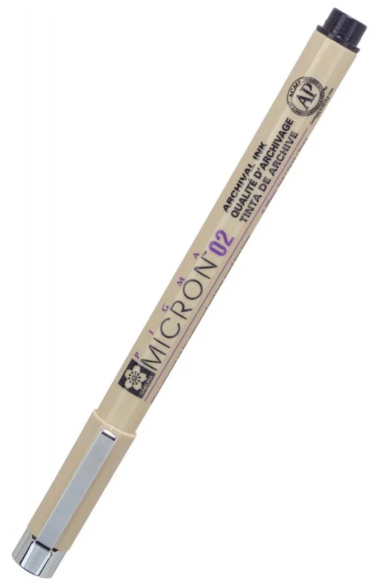 Ручка капиллярная Pigma Micron 0.2 Черный