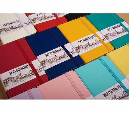 Скетчбук Sketchmarker, благородный беж, 12x12см, 140 г/м2, 80 л, жесткая обложка с резинкой