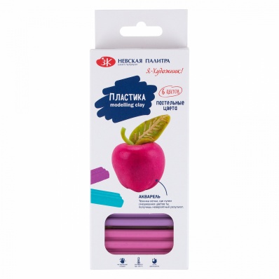 Набор пластики 6 цв. "Я - Художник", 120г, пастельные цвета