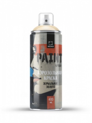 Краска в аэрозоли Малевичъ, золото зеркальное, глянцевая 400мл