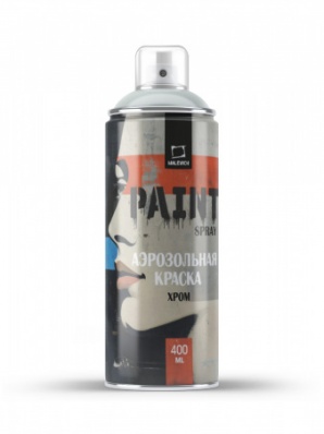 Краска в аэрозоли Малевичъ, хром зеркальный эффект, глянцевая 400мл