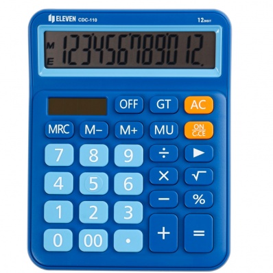 Калькулятор 12p "Eleven" 125*160мм синий  CDC-110-BL
