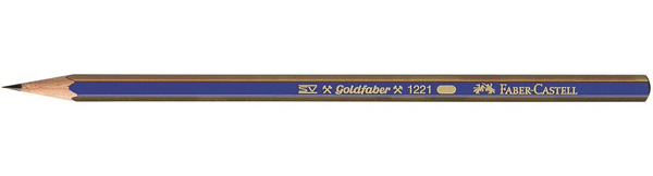 Карандаш ч/г "Goldfaber 1221" В шестигр., корп. син. с пол.  FC 112503