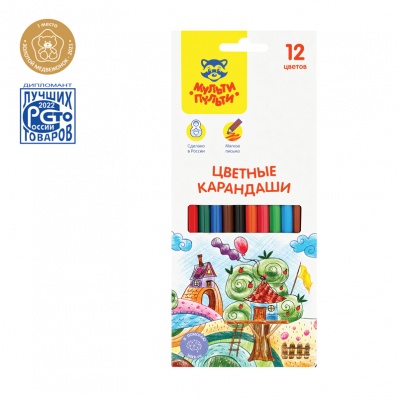 Карандаши 12цв. "Невероятные приключения" Мульти-Пульти  СР_41048