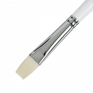 Кисть Roubloff №12, плоская, синтетика белая