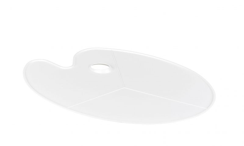 Палитра пластиковая "Сонет", овальная  прозрачная, 40*28см   DK18107