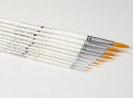 Кисть синтетика №00 круглая "Невская палитра", длинная ручка