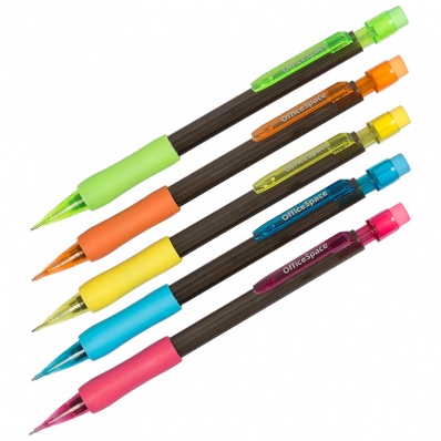 Карандаш автом. 0,7мм OfficeSpace , с ластиком, ассорти   XP820C_3620