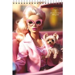 Скетчбук А5 "Розовая мечта", спираль 160г/м2, 20л