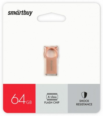 Флэш накопитель 64Gb Smartbuy MC5 Metal Kitty Pink