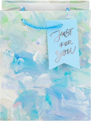 Пакет подарочный 26*32см "Художество, голубой"  ППК- 7595