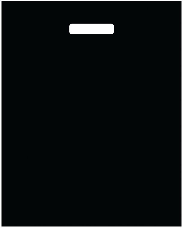 Пакет с вырубной ручкой 57*44см, черный  ПВД  н00116788