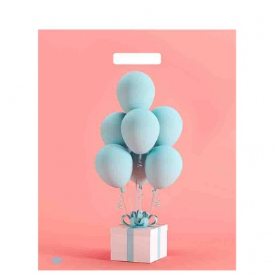 Пакет с вырубной ручкой 38*45см "Воздушный сюрприз", 60мкм   н00255515