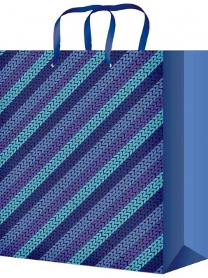 Пакет подарочный 22*31см "Синяя плетёнка" ППК-4449