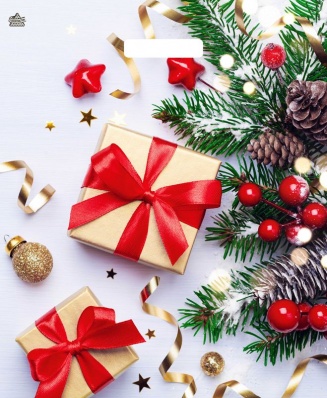 Пакет с вырубной ручкой 38*45см "Новогодние презенты", 60мкм  н00246096