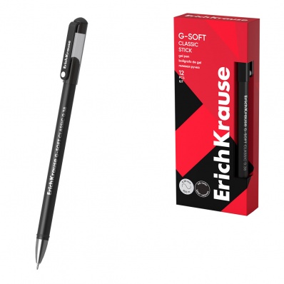 Ручка гел. черная 0,38мм "G-SOFT"  ЕК 39207