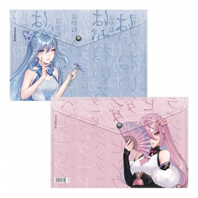 Папка-конверт с кнопкой А4  Manga Giris ассорти ЕК 61156