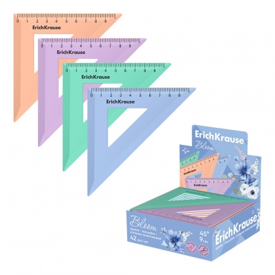 Угольник 45град./9см Pastel Bloom ассорти EK 61842
