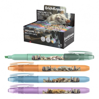Текствыделитель Big City Cats "Visioline V-15" ассорти ЕК 63368