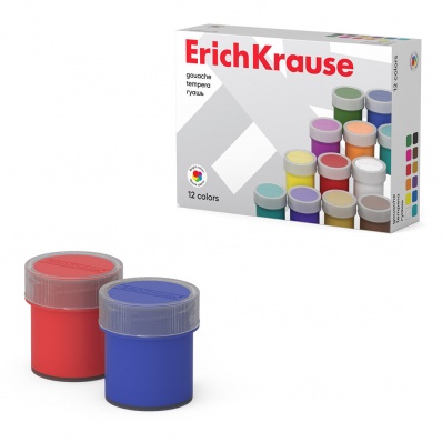 Гуашь 12цв. "Erich Krause" 17мл  ЕК 50544