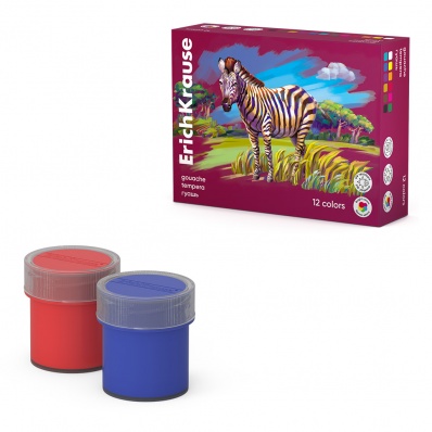 Гуашь 12цв. Safari  с УФ защитой ЕК 61423