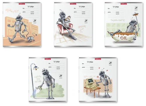 Тетрадь 24л. лин. "Робожизнь" 53731