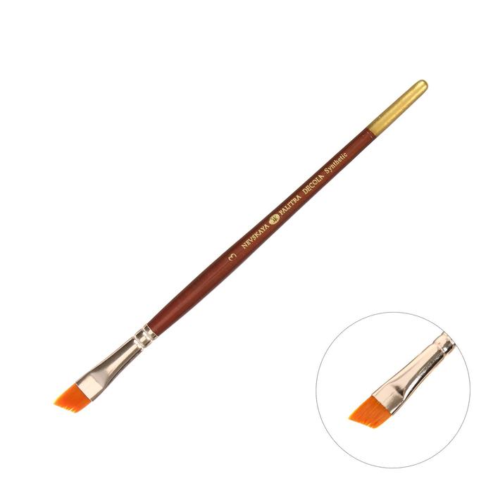 Кисть синтетика № 3 "Decola" скошенная