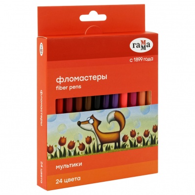 Фломастеры 24цв. "Мультики" Гамма  120822_24