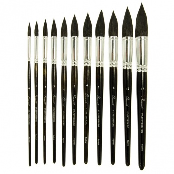 Кисть  белка кр. № 8  корот. ручка Сонет (248)