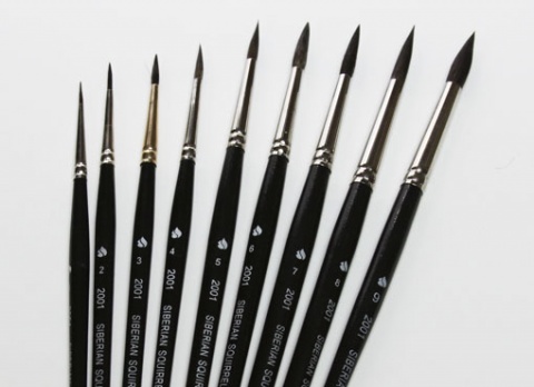 Кисть белка кр.№10  ник., черн. эмаль)  2001110