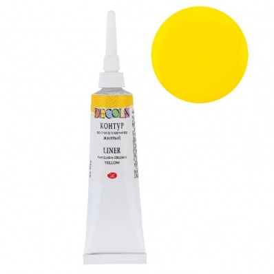 Контур по стеклу и керамике Decola  Желтый 18мл.  5303211